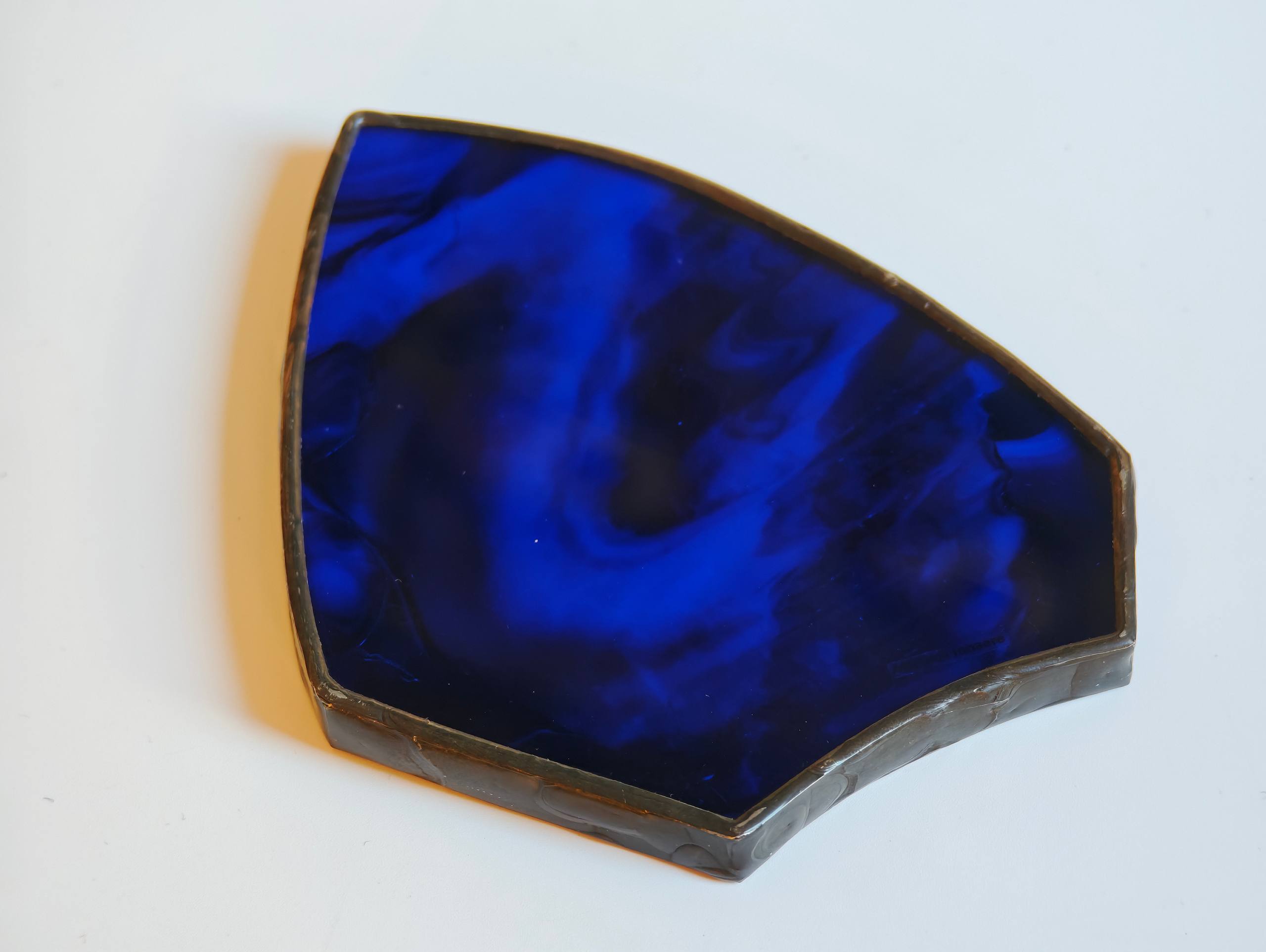 Cobalt blue glass shard
